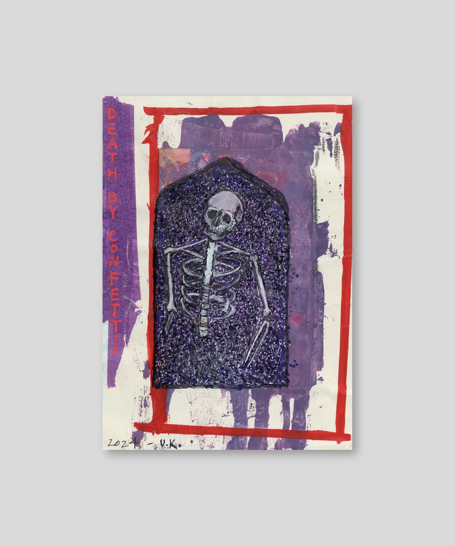 Death By Confetti - Fucked Up Mauve | Mantlepiece Card | A Bunch