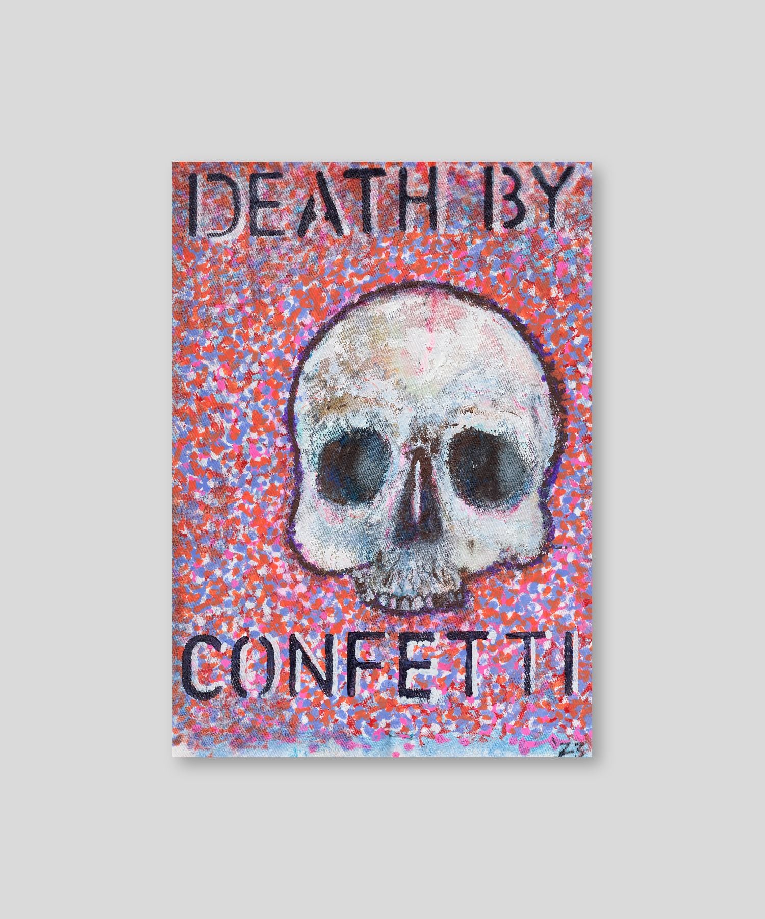 Death By Confetti - Pink Confetti | Mantlepiece Card | A Bunch Of